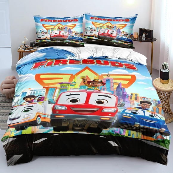 Firebuds Donna Quilt Duvet Cover Kids Quilt Bedding Covers Gift3-Piece Bedding Set (1 Duvet Cover + 2 Pillow Shams)