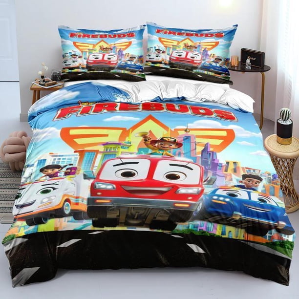 Firebuds Donna Quilt Duvet Cover Kids Quilt Bedding Covers Gift3-Piece Bedding Set (1 Duvet Cover + 2 Pillow Shams)