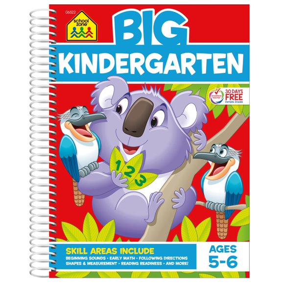 Cuaderno de trabajo School Zone Big Kindergarten, 320 páginas, en espiral