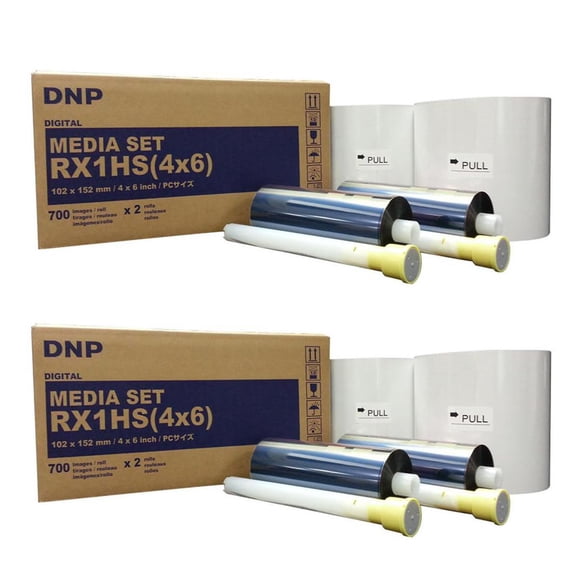 Papel fotográfico DNP RX1HS 4x6" 2 rollos 1400 impresiones