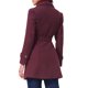 thumbnail image 3 of INSPIRE CHIC Abrigo de Invierno para Mujer con Cuello con Solapa, Doble Botonadura, Elegante para Oficina, Abrigo de Trinchera con Cinturón XS Burdeos, 3 of 6