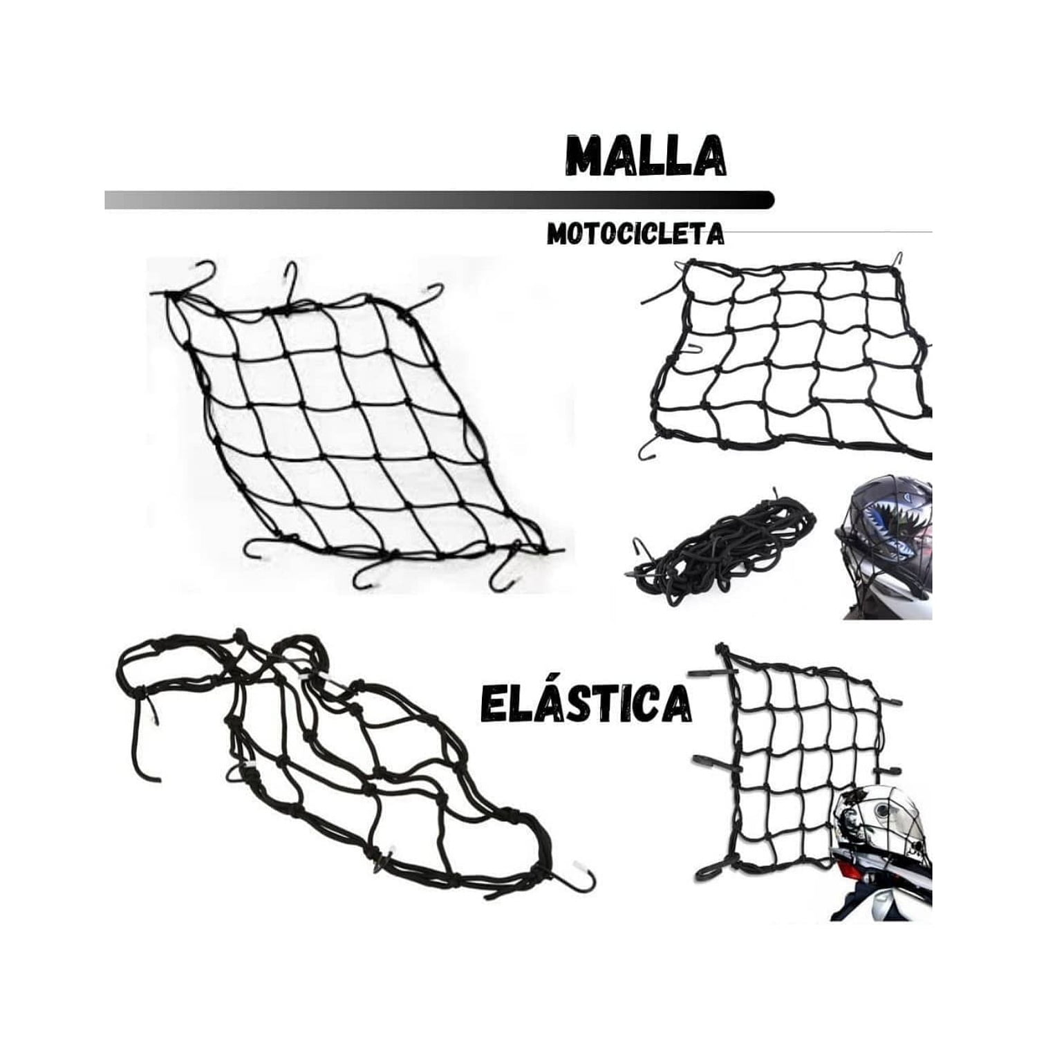 Mundo Accesorios - Malla Pulpo Elástica Para Motos