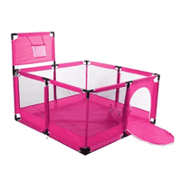 Genérico - Corral De Seguridad Para Bebés Con Aro De Basket, 128Cm, Gris