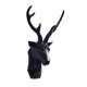 thumbnail image 4 of 3D Cabeza De Ciervo Estatua Escultura Animal Estatuilla Pared Hogar Resina Decoración Negro, 4 of 5