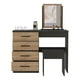 thumbnail image 3 of Mueble Tocador Con Espejo Y 4 Cajones Fm-001n - Negro, 3 of 7