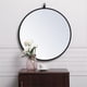 thumbnail image 2 of Espejo de Pared Redondo Rowan Elegante Decor 53 cm Marco Negro, 2 of 7