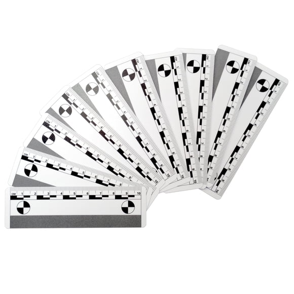 Escala fotomacrométrica para escena del crimen (10 cm) paquete de 10