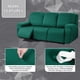 thumbnail image 3 of Funda de sofá reclinable ULTICOR, 8 piezas, jacquard, 3 plazas, verde azulado, 3 of 6