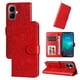 thumbnail image 1 of Funda tipo cartera FOXDOCK para Infinix Smart 10 4G , diseño girasol en relieve, cuero PU, cierre magnético, soporte y tarjetero, 1 of 5