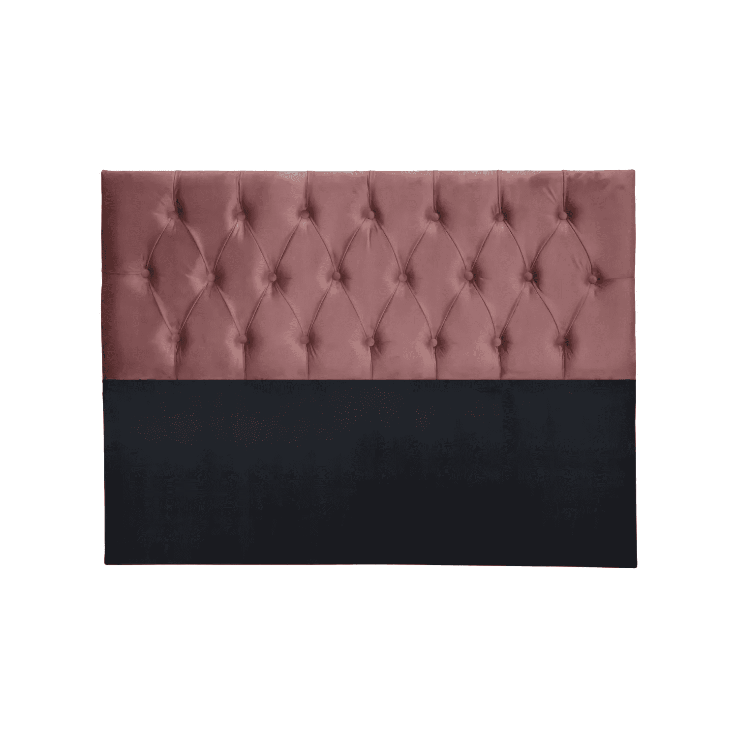 Importclick - Respaldo 2 Plazas Piso Capitone Premium 150x140 Cm Palo Rosa Felpa