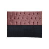 Importclick - Respaldo 2 Plazas Piso Capitone Premium 150X140 Cm Palo Rosa Felpa