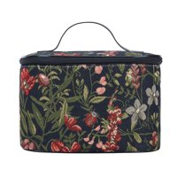 Neceser Signare Morning Garden, Diseño Negro, Para Mujer