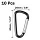 thumbnail image 2 of Unique Bargains 1.57" Mosquetón Llavero Clip D Anillo Aluminio Negro 10Pcs, 2 of 7