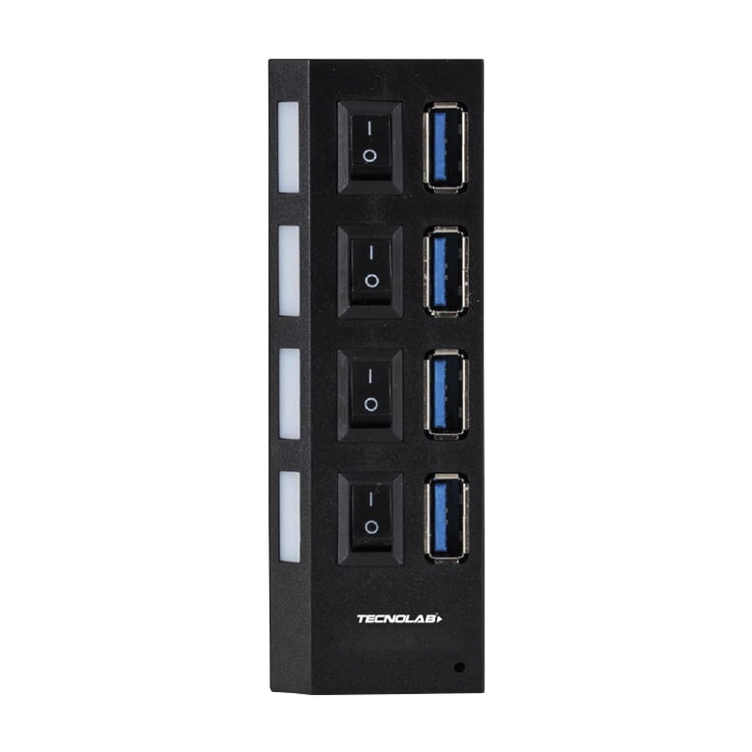 Tecnolab - Hub Usb 4 Puertos 2.0 Con Interruptor Encendido - Ps