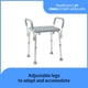 thumbnail image 4 of Silla de ducha Medline sin respaldo con brazos, 160-210 cm, gorra de 160 kg., 4 of 6