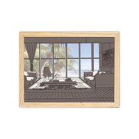 Ioensy - Luz De Noche Iluminación Pintura Decoración Para Aniversario Día De San Valentín Habitación Mar 31Cmx22Cm