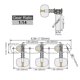 thumbnail image 2 of Set Afinadores de Guitar Machine Heads 3+3 para guitarra clásica, 2 of 6