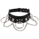 thumbnail image 1 of Gargantilla ajustable Punk4 Joker con cadena multicapa de cuero sintético para chica, joyería para fiestas y festivales (negro y plateado), 1 of 7