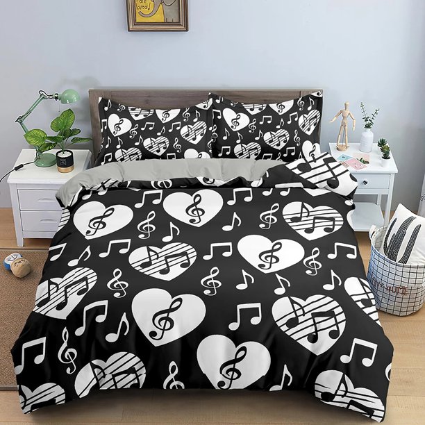 Love Heart Valentine's Day Bedding Set Double Duvet Cover Comforter Pillowcase Boys Girls Adults Bedroom Bed Sheets