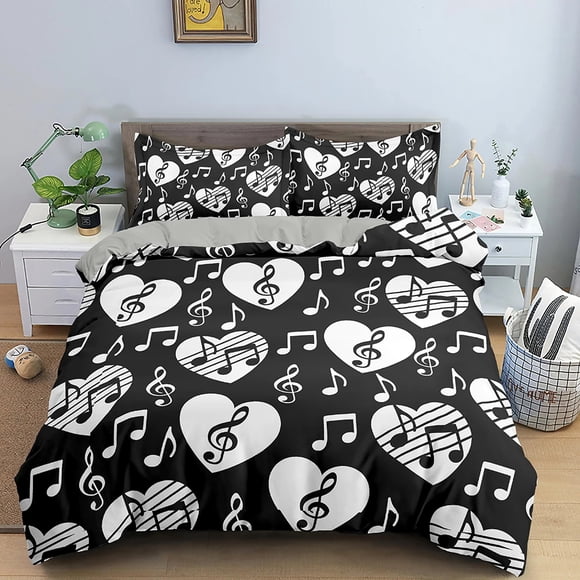 Love Heart Valentine's Day Bedding Set Double Duvet Cover Comforter Pillowcase Boys Girls Adults Bedroom Bed Sheets