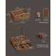 thumbnail image 3 of Caja de relojes SONGMICS de 12 ranuras y 2 niveles con tapa de vidrio de nogal rústico, 3 of 9