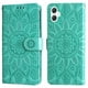 thumbnail image 1 of Funda tipo cartera FOXDOCK para Samsung Galaxy A06 5G , diseño girasol en relieve, cuero PU, cierre magnético, soporte y tarjetero, 1 of 5