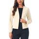 thumbnail image 1 of INSPIRE CHIC Blazer para Mujer de Trabajo Oficina Casual Manga Larga Abierto Frente Sin Cuello Chaquetas de Traje con Bolsillos XL Beige, 1 of 6