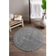 thumbnail image 4 of Alfombra de baño DII Crochet Collection reversible redonda gris, 4 of 7