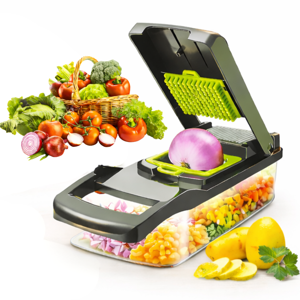 Genérica - Cortador Rallador De Verduras Multifunción 16 En 1