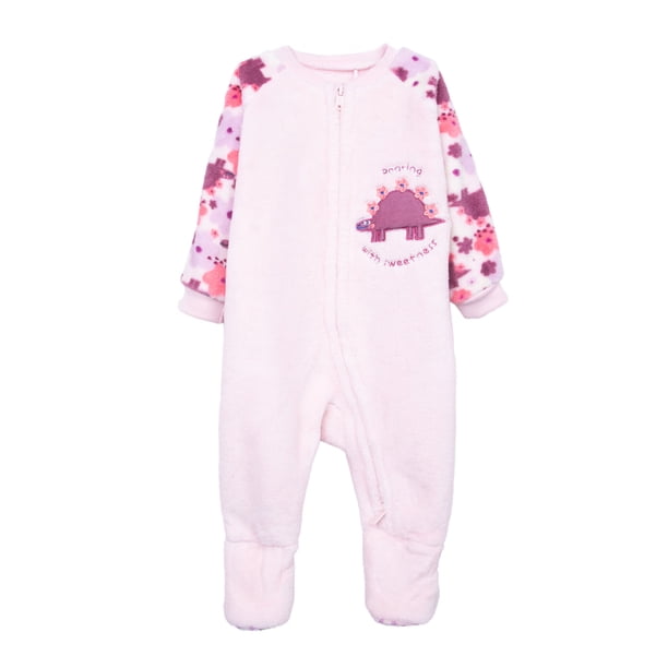 Pijama Enterito Bebé Niña Coral Fleece Lila