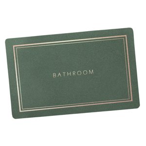 Magideal - Alfombra De Baño Alfombra De Puerta De Entrada Con Respaldo De Goma, Alfombra De Baño Absorbente Alfombra De Puerta De Piso De Secado Rápido Para Bañe Verde Medio