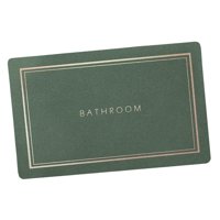 Magideal - Alfombra De Baño Alfombra De Puerta De Entrada Con Respaldo De Goma, Alfombra De Baño Absorbente Alfombra De Puerta De Piso De Secado Rápido Para Bañe Verde Medio