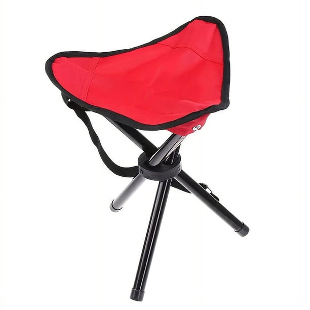 1pc Portable Ultralight Folding Triangle Stool, Steel Tube Stool For Outdoor Barbecue Camping Fishing