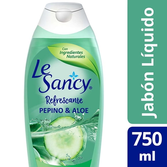 Jabón Líquido Le Sancy Refrescante Pepino y Aloe, 750 ml