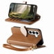 thumbnail image 3 of FOXDOCK Funda Tipo Cartera para Samsung Galaxy S26, con Ranuras para Tarjetas, Soporte y Cremallera-marrón, 3 of 6