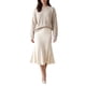thumbnail image 2 of INSPIRE CHIC Falda Maxi de Mujer Tejido de Punto Acanalado Cola de Pescado Cintura Elástica Ajustada Elástica Suave Elegante Faldas de Suéter de Otoño Invierno Pequeña Albaricoque, 2 of 6