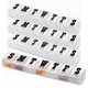 thumbnail image 1 of Organizador de Pastillas MEDca Semanal 7 Días, Pack de 4 para 28 Días, Letras Grandes, Traslúcido, Sin BPA, 15,2 x 3,2 x 1,9 cm, 1 of 9