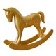 thumbnail image 4 of Estatua De Caballo Mecedor De Madera, Artesanías Para Chimenea, Gabinete, Mesa, Centro De Mesa, Dorado, 4 of 5
