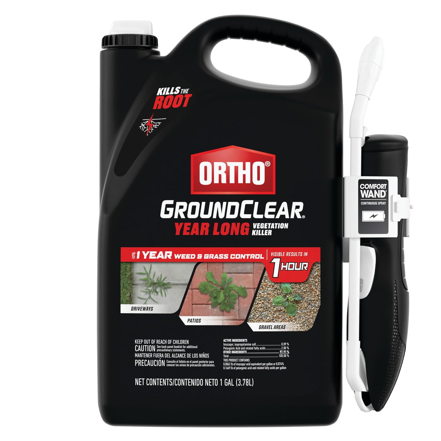 Herbicida Ortho Groundclear Durante Todo El Año, 3,78 Litros Con Varita Cómoda