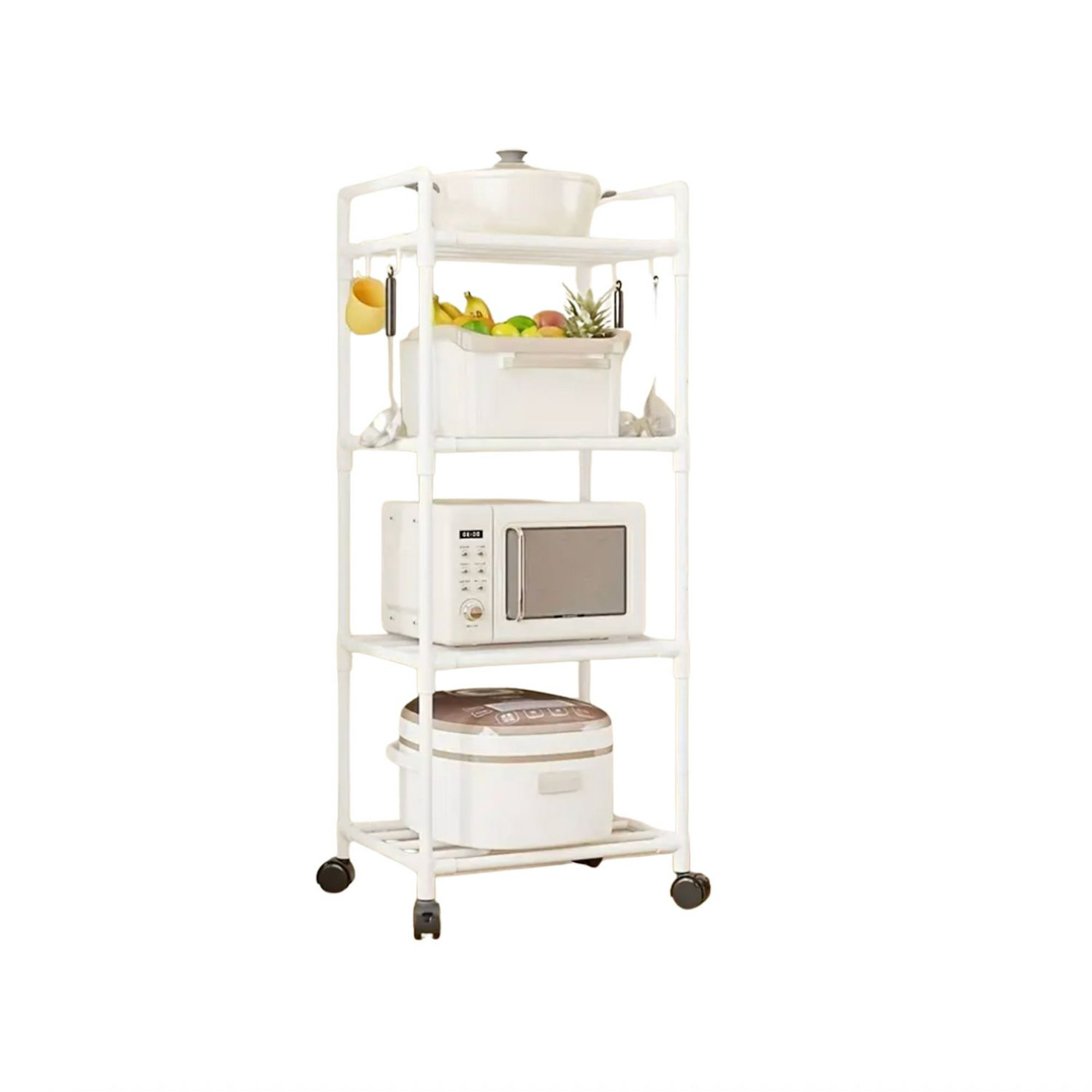 Click Ventas - Rack Estante Organizador Cocina Multifuncional 4 Niveles Blanco