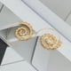 thumbnail image 3 of Vintage Heart-Shaped Spiral Earrings - Exaggerated Large Swirl Gear Earrings for Women & Girls, 3 of 5