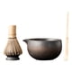 thumbnail image 3 of Juego de té Matcha, utensilios para hacer té hechos a mano, herramientas para hacer té, juego completo de cuchara Matcha, batidor de bambú, tazón de cuenco gris, 3 of 5