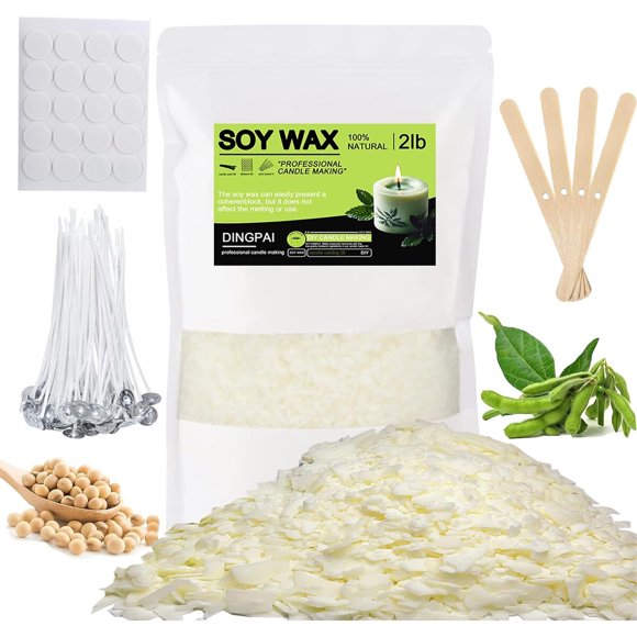 Kit para hacer velas DINGPAI con cera de soja natural