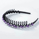 thumbnail image 4 of Diademas con peine de dientes para mujer con diamantes de imitación y cuentas de cristal de plástico, paquete de 4, 4 of 5