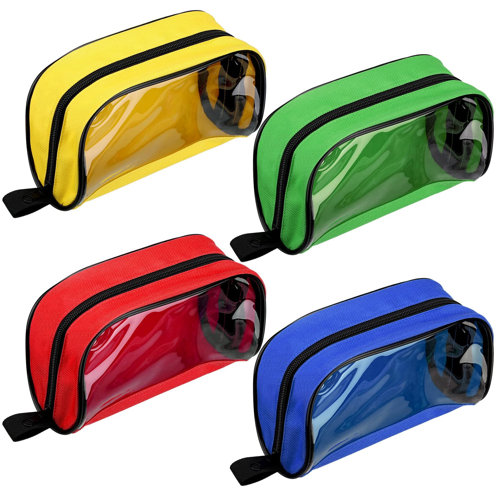 Xusx111 - Bolsas De Accesorios De Kit Médico De Primeros Auxilios Codificados En Color - Bolsa Con Cremallera Con Ventana Transparente - Conjunto De 4 Para Bolsas De Trauma Medic