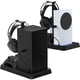 thumbnail image 1 of Soporte de Carga Vertical con Ventilador para Xbox Series X/S, Estación de Carga Doble para Controladores y Soporte para Auriculares con 2 Baterías de 1400 mAh, 1 of 9