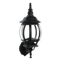 Genérico - Lámpara Aplique Pared Exteriores Negro Vidrio Biselado Jhn