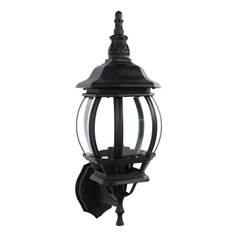 Genérico - Lámpara Aplique Pared Exteriores Negro Vidrio Biselado Jhn