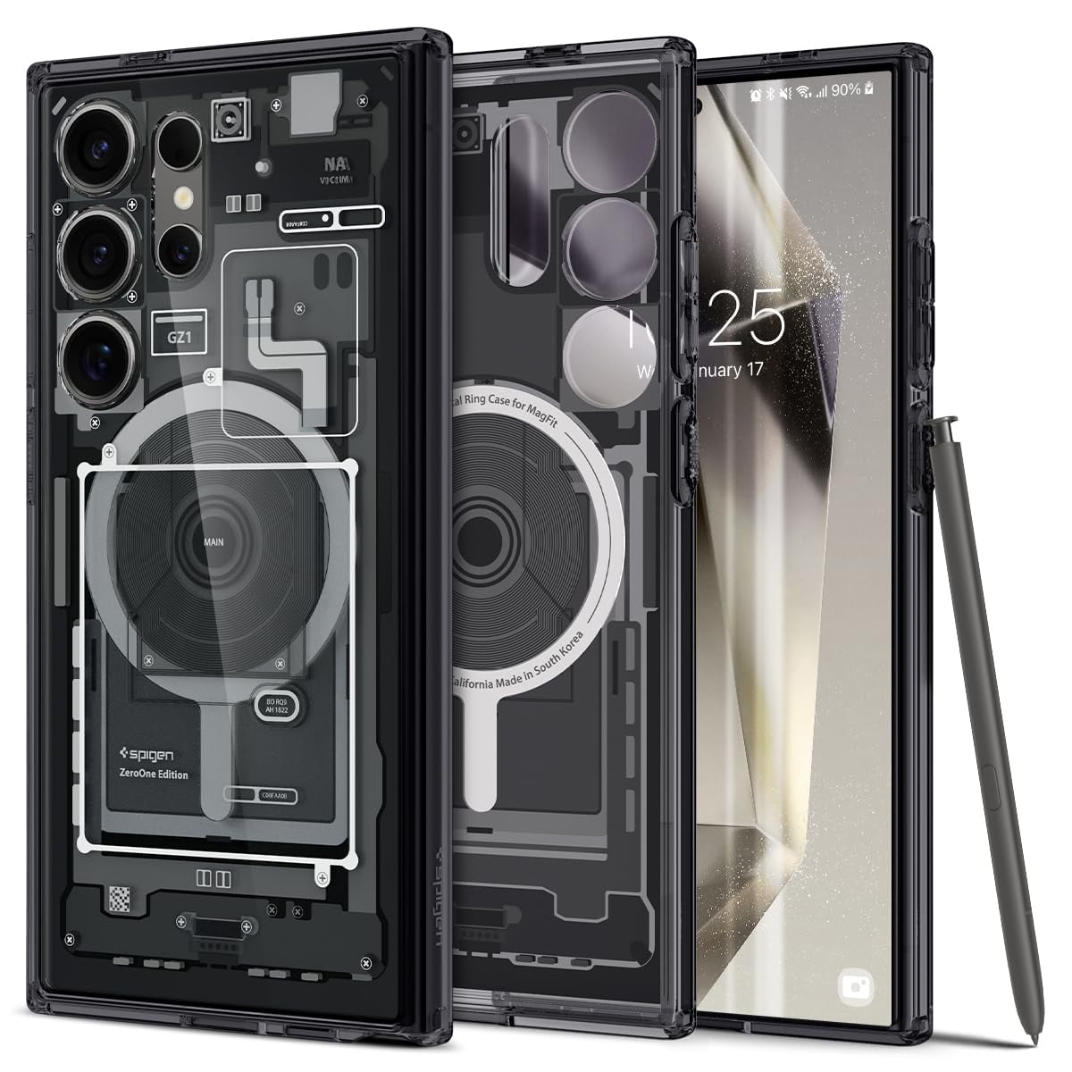 Anillo Metálico Case Spigen Ultra Hybrid Magfit Galaxy S24 Ultra