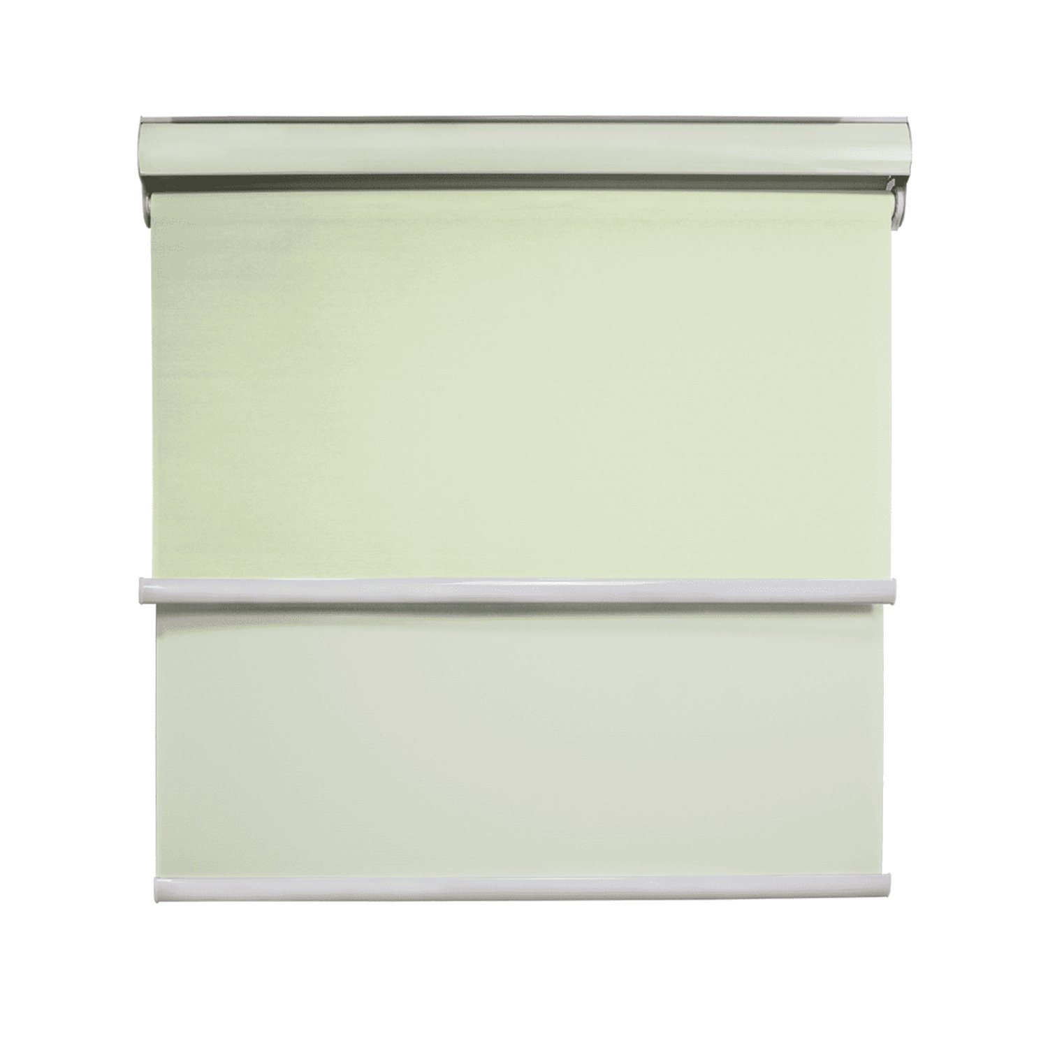 Guiza - Cortina Roller Blackout 2 Paño 100X200 Doble Con Visillo Y Cenefa